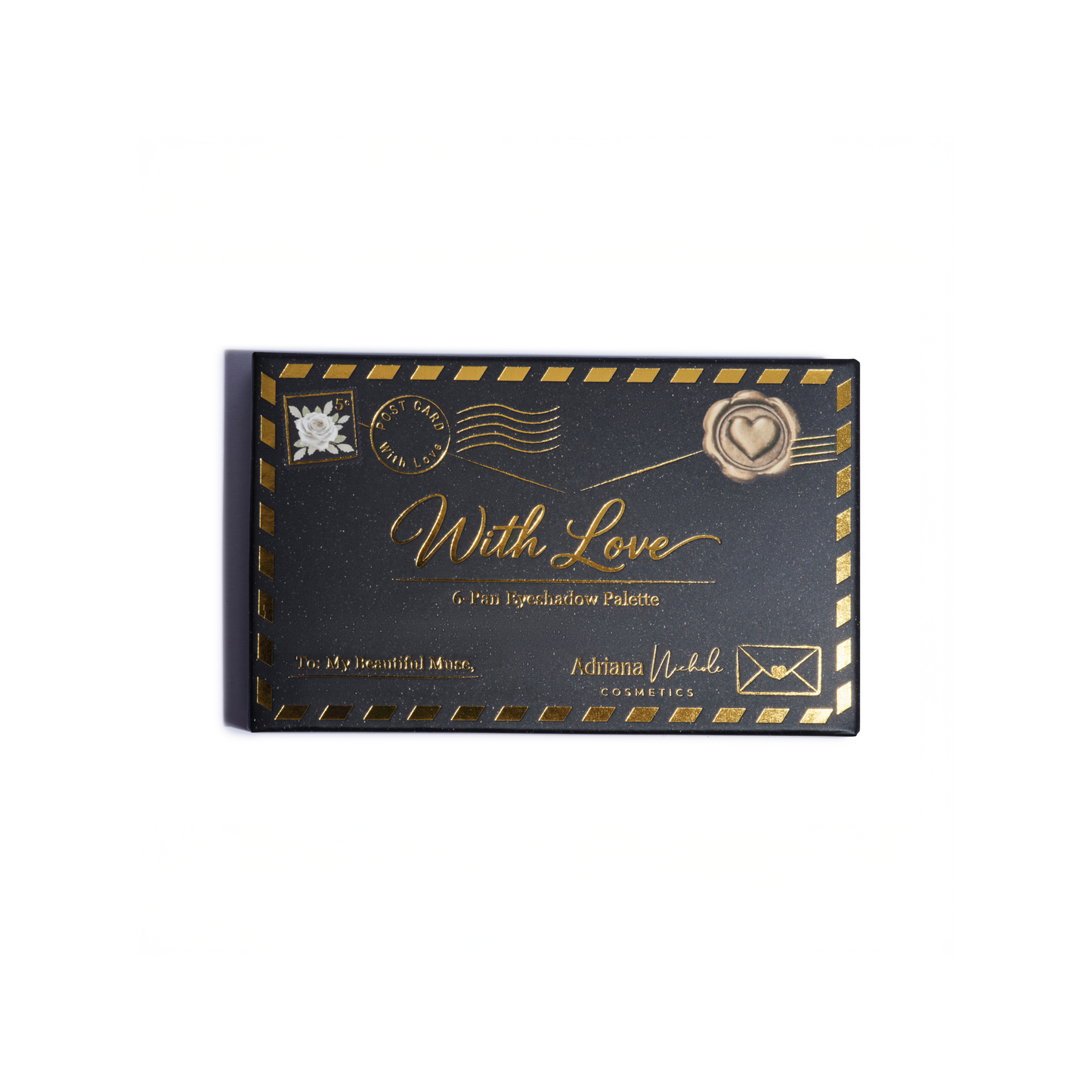 "With Love"  Limited Edition Valentines Day 6 Pan Multi-chrome Palette  (Red and Pink, 4 Multi-chrome, 2 Matte, Mirror, Compact)